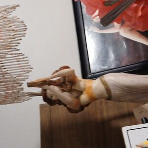 Graceful Tan and Gold Home Figurine